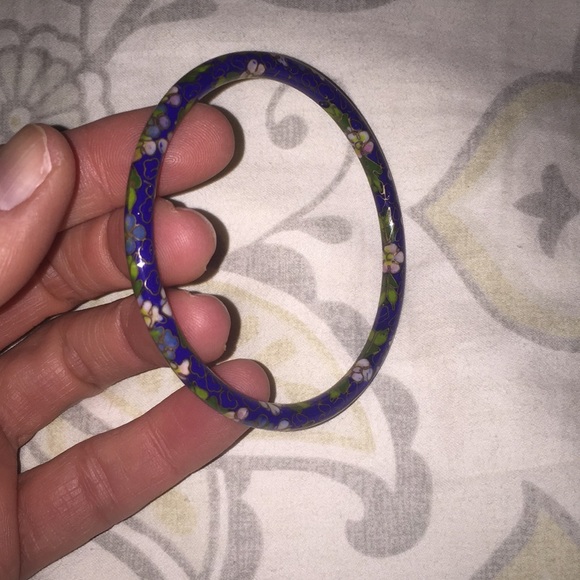 Jewelry - Bright blue and green painted bracelet